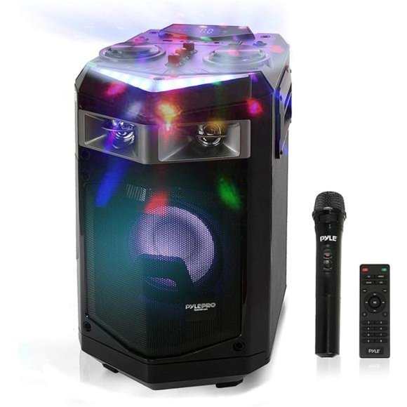 Portable PA Speaker Powered Rechargeable Outdoor Speaker Microphone Set with Mic - Picture 1 of 7